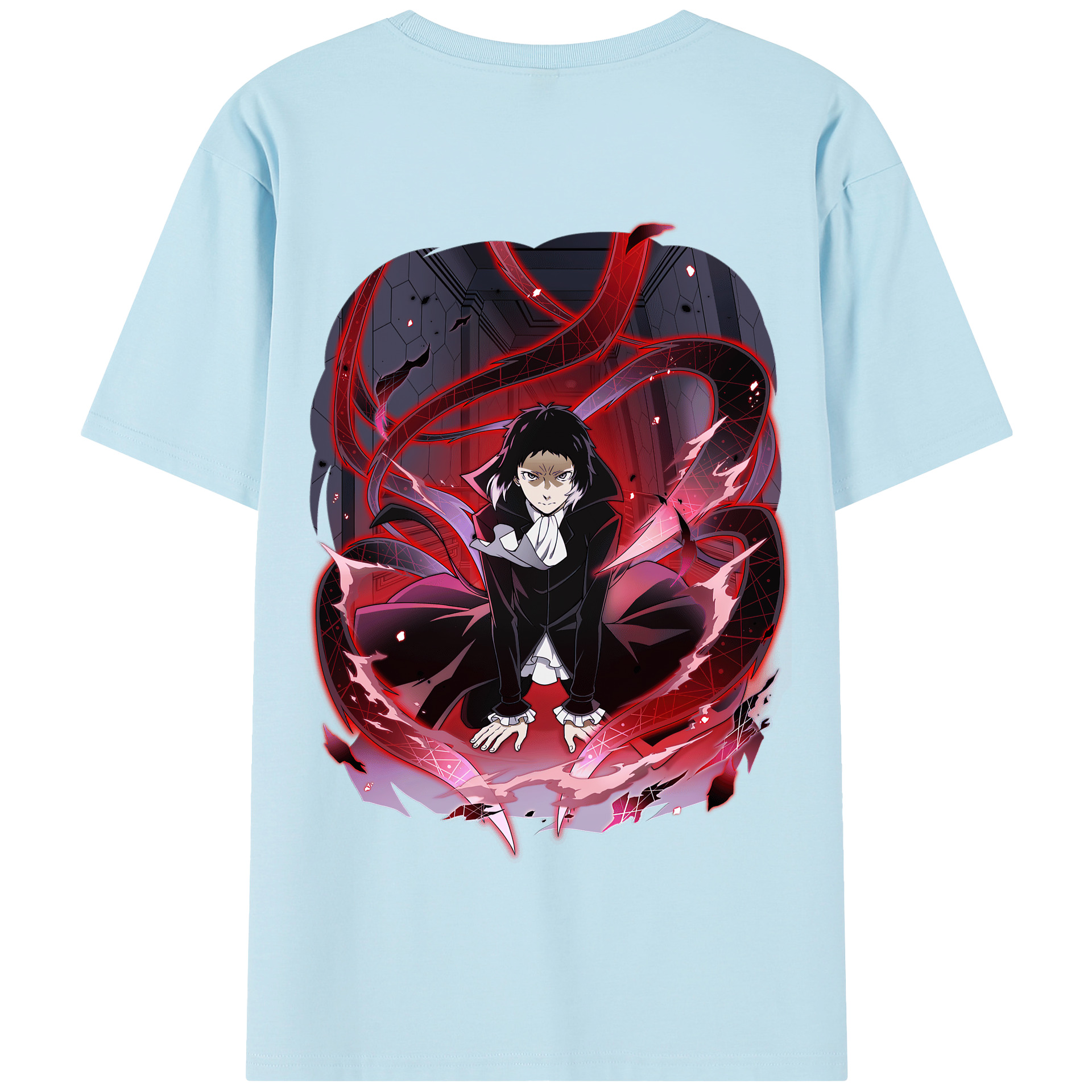 （画像用） 文豪ストレイドッグス Bungo Stray Dogs 綿100％半袖Tシャツ（背面プリント）